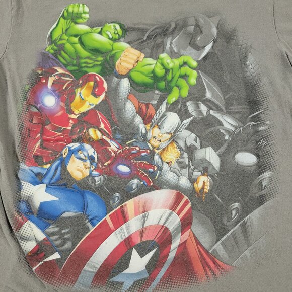 Marvel Comics Shirt Men's Small Gray Avengers Graphic Tee Short Sleeve Disney - Picture 2 of 11